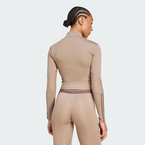 adidas阿迪达斯2025女子HYG RIB TRACK J针织无帽外套JY2093