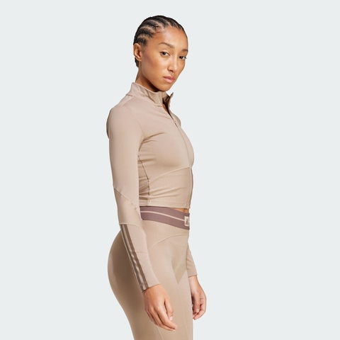 adidas阿迪达斯2025女子HYG RIB TRACK J针织无帽外套JY2093