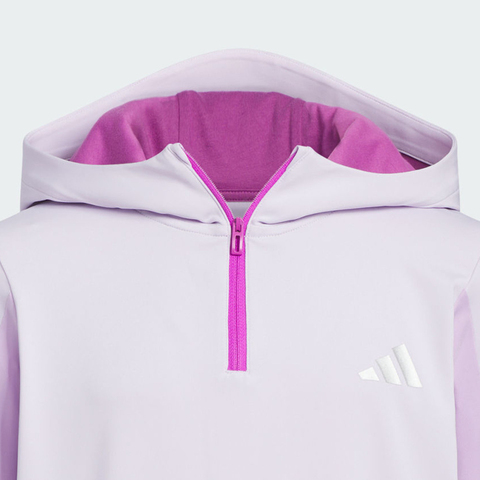 adidas阿迪达斯2025女大童JK PE KN HDY针织连帽卫衣KC2520