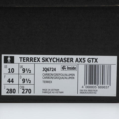 adidas阿迪达斯2025男子TERREX SKYCHASER AX5 GTX户外越野JQ6724