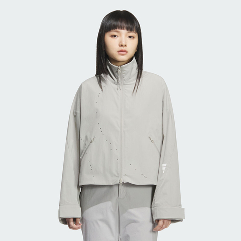 adidas阿迪达斯2025女子FUSTL W WV JKT1梭织无帽外套KC2718