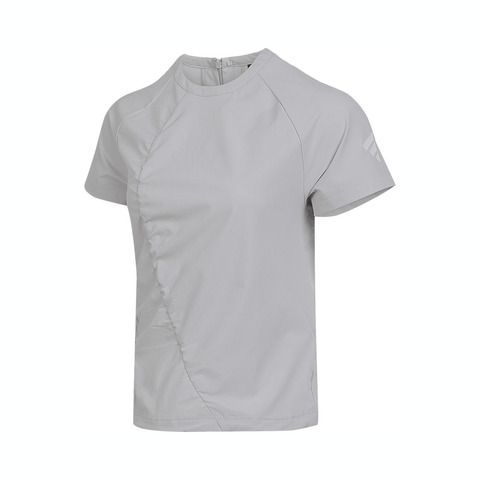 adidas阿迪达斯2025女子FOS W WVN TEE梭织无领短TKG7127