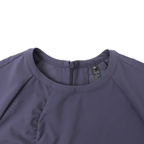 adidas阿迪达斯2025女子FOS W WVN TEE梭织无领短TKG7129