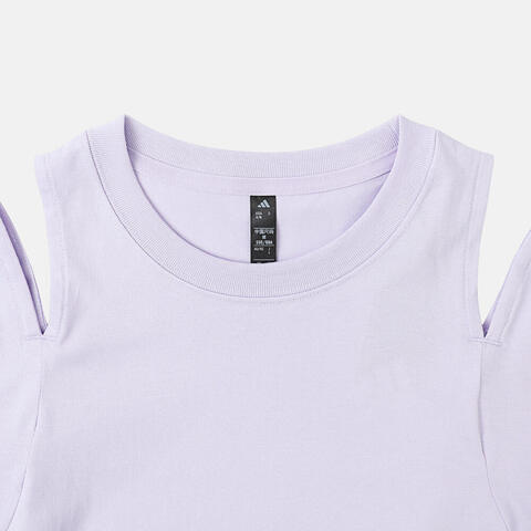 adidas阿迪达斯2025女子FOS REG TEE SS针织无领短TKF0693