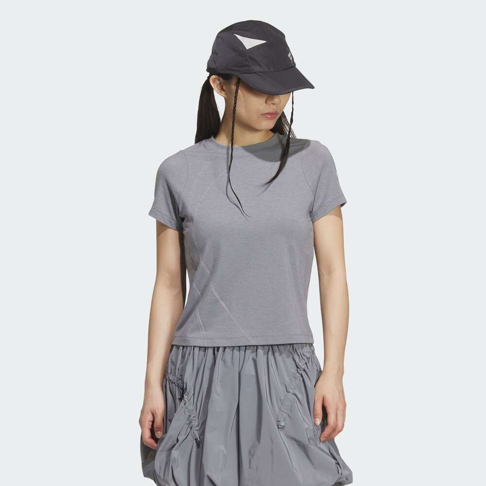 adidas阿迪达斯2025女子FUSTL W TEE SS针织无领短TKC2722