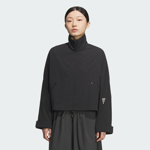 adidas阿迪达斯2025女子FUSTL W WV JKT1梭织无帽外套KC2719