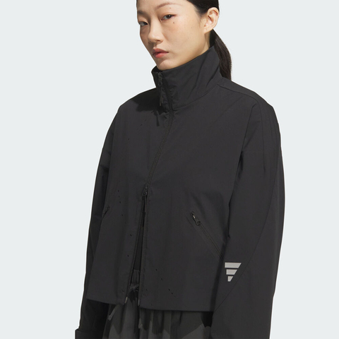 adidas阿迪达斯2025女子FUSTL W WV JKT1梭织无帽外套KC2719