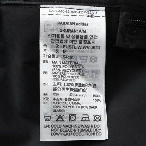 adidas阿迪达斯2025女子FUSTL W WV JKT1梭织无帽外套KC2719