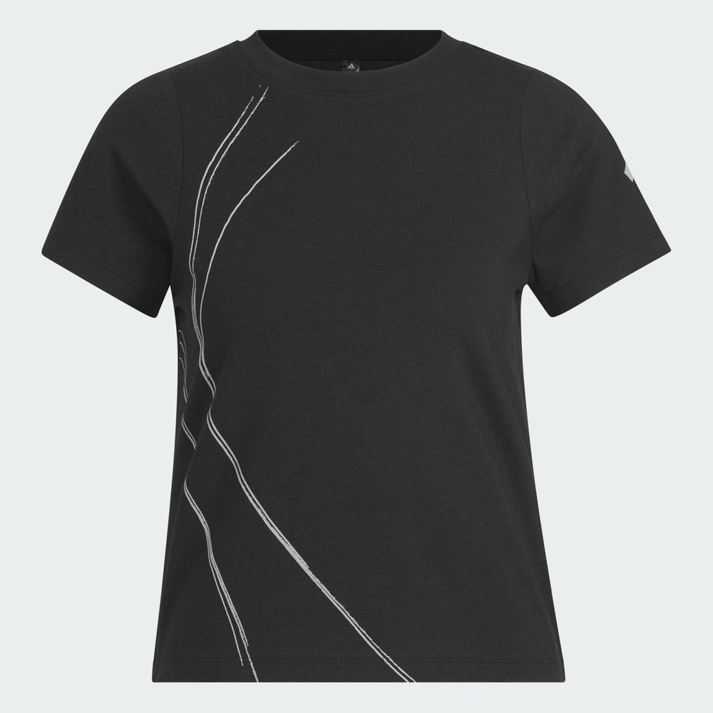 adidas阿迪达斯2025女子FUSTL W TEE SS针织无领短TKC2723