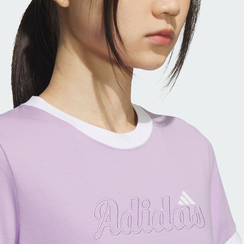 adidas阿迪达斯2025女子S GFX TEE针织无领短TKC5436