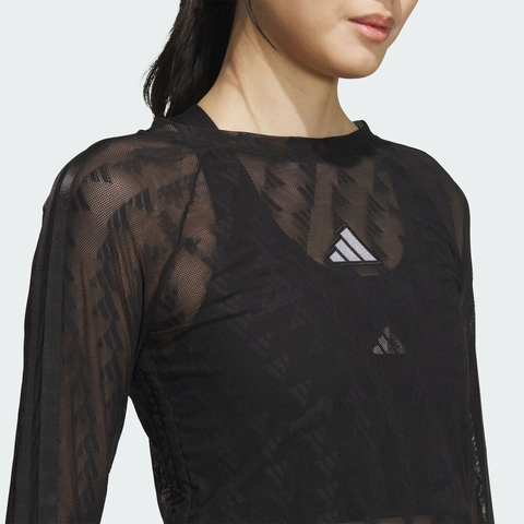 adidas阿迪达斯2026女子S MESH LS TEE梭织无领长TKB7607