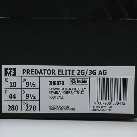adidas阿迪达斯2025中性PREDATOR ELITE 2G/3G AG足球常规JH8879