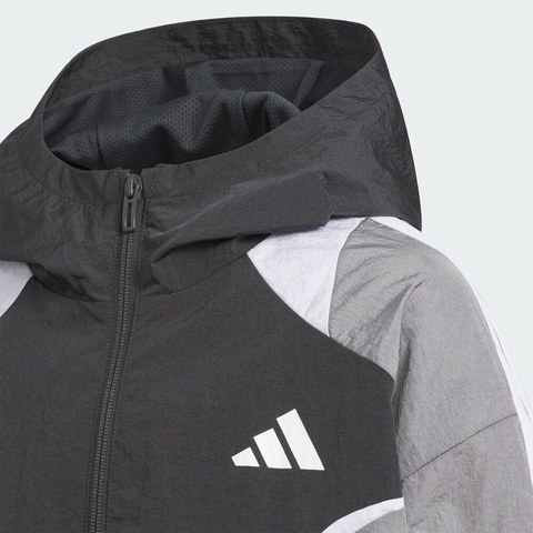 adidas阿迪达斯2025男大童JK FF WV JKT梭织连帽外套KG6613