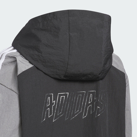 adidas阿迪达斯2025男大童JK FF WV JKT梭织连帽外套KG6613