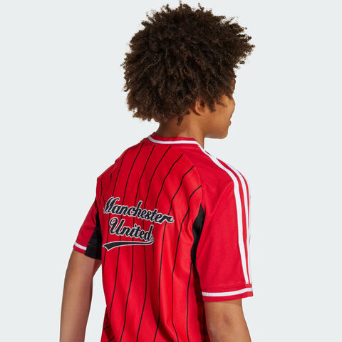 adidas阿迪达斯2025男大童MUFC US SHIRTY针织无领短TJN2908