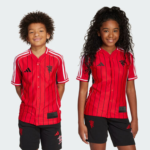 adidas阿迪达斯2025男大童MUFC US SHIRTY针织无领短TJN2908