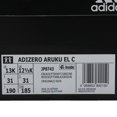 adidas阿迪达斯2025男小童ADIZERO ARUKU EL C三叶草童装JP8743