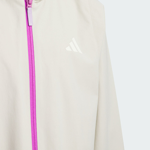 adidas阿迪达斯2025女大童JG WV JKT梭织连帽外套KC0200