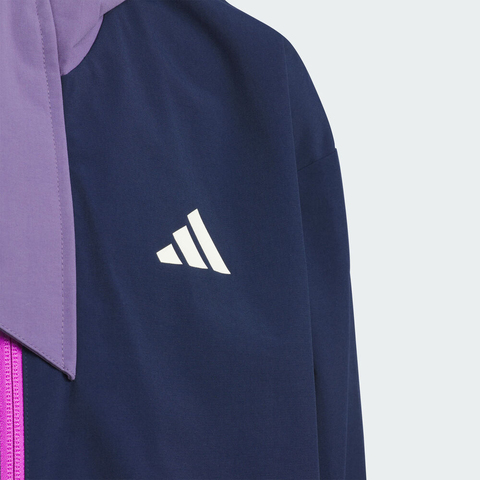 adidas阿迪达斯2025女大童JK WV JKT梭织连帽外套KC0199