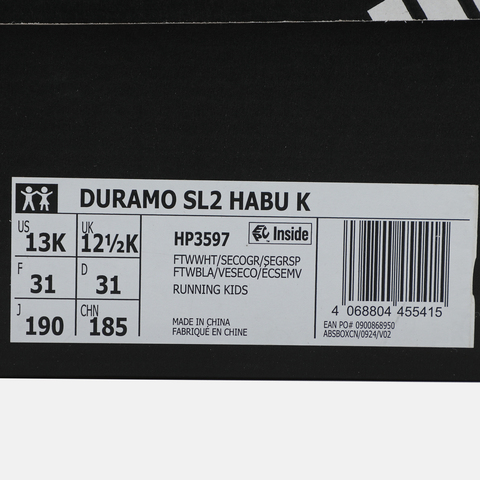 adidas阿迪达斯2025男小童DURAMO SL2 HABU K跑步常规HP3597