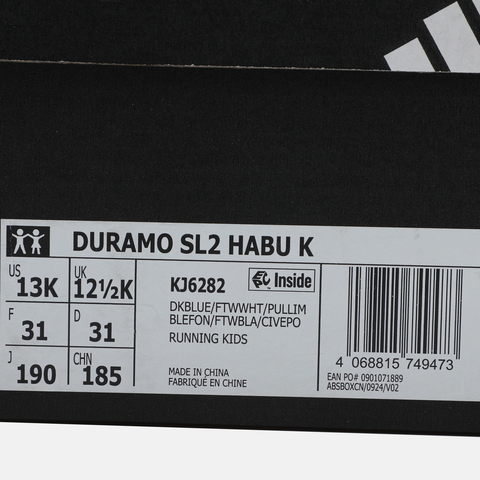 adidas阿迪达斯2025男小童DURAMO SL2 HABU K跑步常规KJ6282