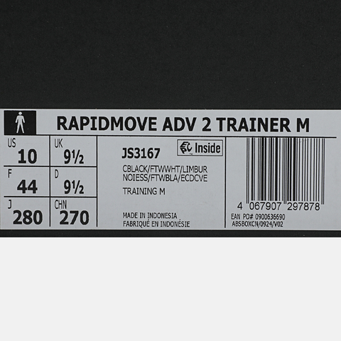 adidas阿迪达斯2025男子RAPIDMOVE ADV 2 TRAINER M男训运动JS3167