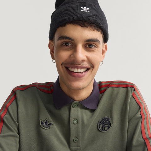 adidas阿迪达斯2025男子FCB ICON POLO针织有领短TJN0253