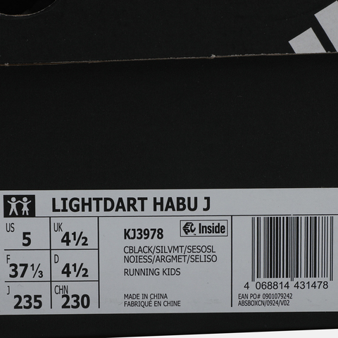 adidas阿迪达斯2025男大童LIGHTDART HABU J跑步常规KJ3978