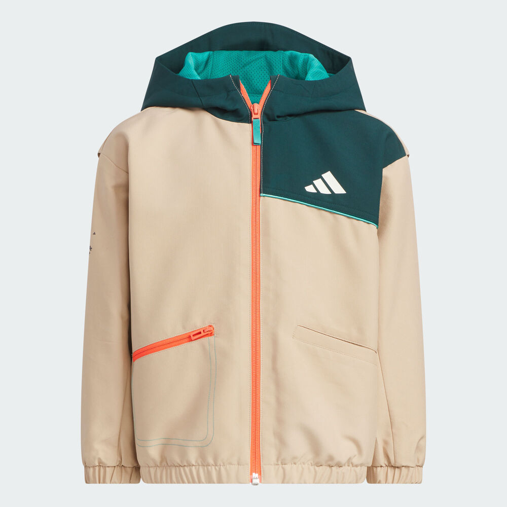 adidas阿迪达斯2025男小童LK WV JKT梭织连帽外套KC5327