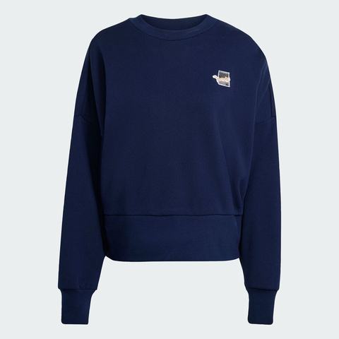 adidas阿迪达斯2025女子W CAT SWT针织无帽卫衣JV8406