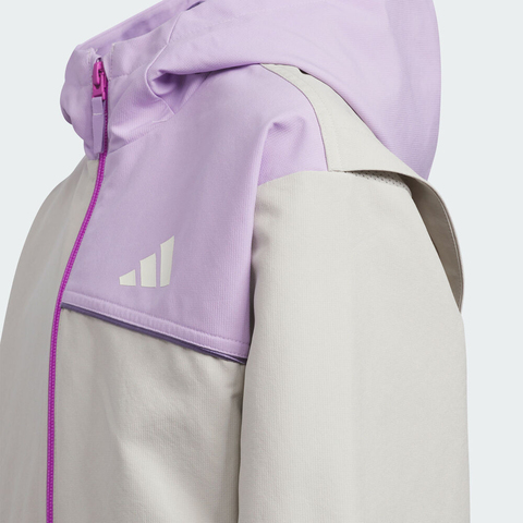 adidas阿迪达斯2025女小童LK WV JKT梭织连帽外套KC5329