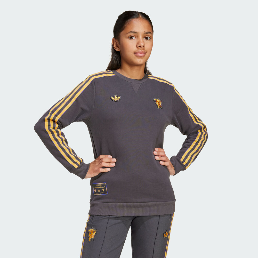 adidas阿迪达斯2025男大童MUFC ICON SWTY针织无帽卫衣JY1080