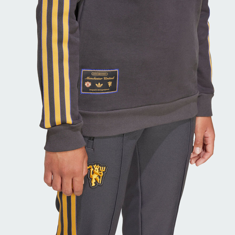 adidas阿迪达斯2025男大童MUFC ICON SWTY针织无帽卫衣JY1080