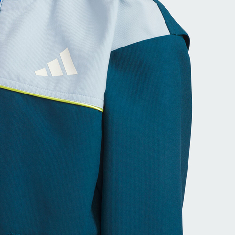 adidas阿迪达斯2025男小童LK WV JKT梭织连帽外套KC5328