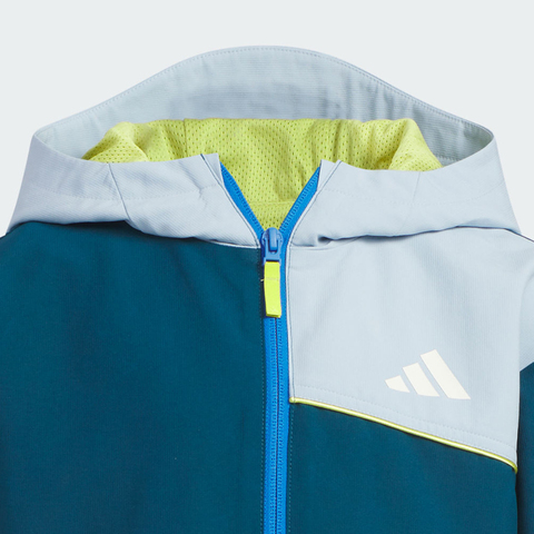 adidas阿迪达斯2025男小童LK WV JKT梭织连帽外套KC5328