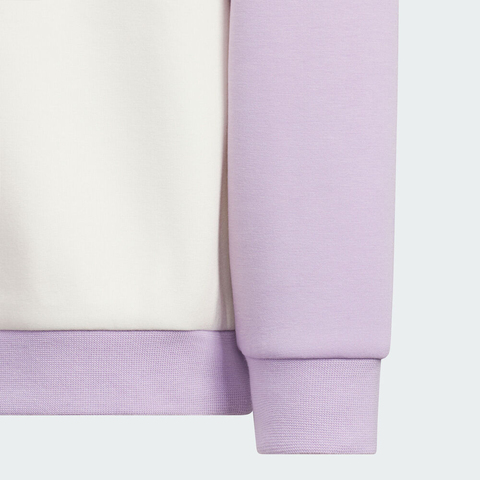 adidas阿迪达斯2025女小童LK KN CREW针织无帽卫衣KC5336