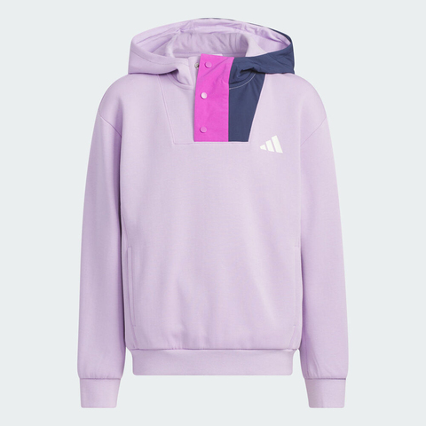 adidas阿迪达斯2025女大童JK KN HOODY针织连帽卫衣KC0210