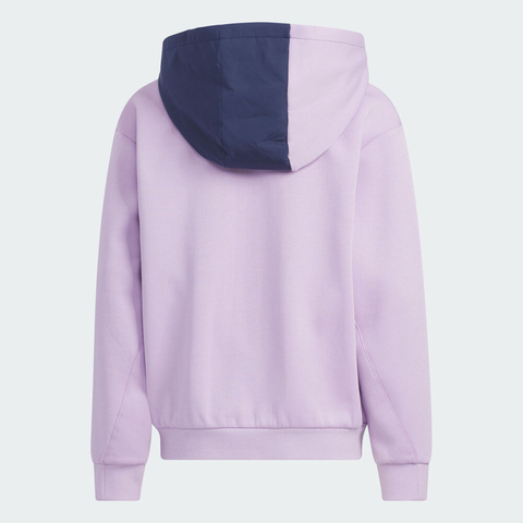 adidas阿迪达斯2025女大童JK KN HOODY针织连帽卫衣KC0210