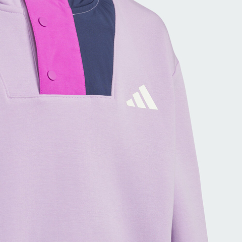 adidas阿迪达斯2025女大童JK KN HOODY针织连帽卫衣KC0210