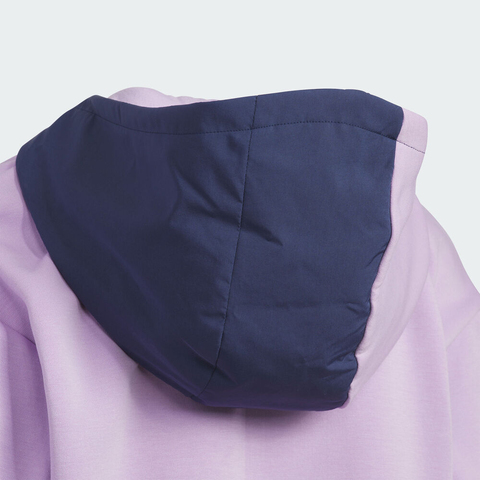 adidas阿迪达斯2025女大童JK KN HOODY针织连帽卫衣KC0210