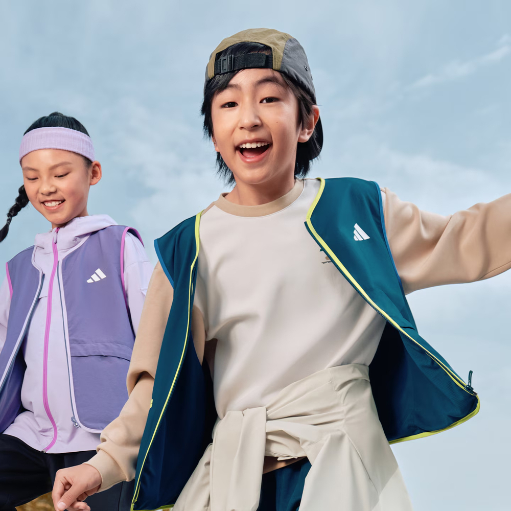 adidas阿迪达斯2025男小童LK KN CREW针织无帽卫衣KC5334