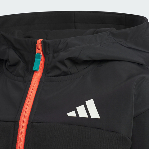 adidas阿迪达斯2025男小童LK KN JKT针织连帽外套KF4950