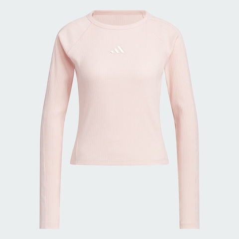adidas阿迪达斯2025女子S LS TOP针织无领长TKB7755