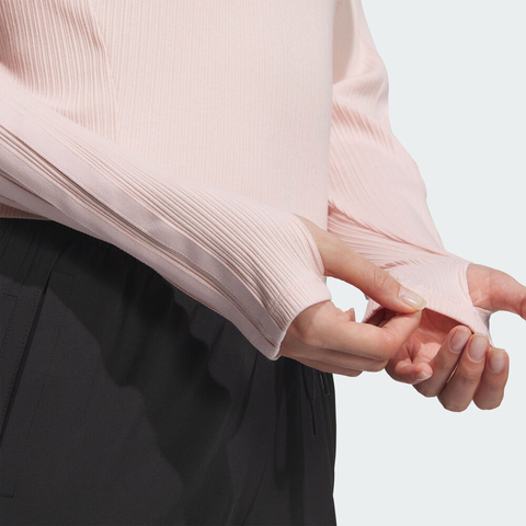 adidas阿迪达斯2025女子S LS TOP针织无领长TKB7755