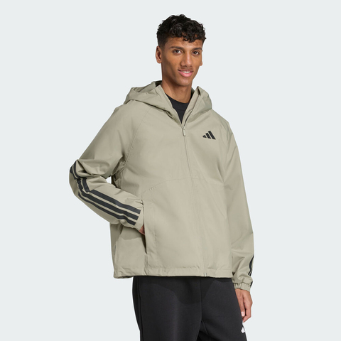 adidas阿迪达斯2025男子ESS 3S RAIN H J梭织连帽外套JM1058