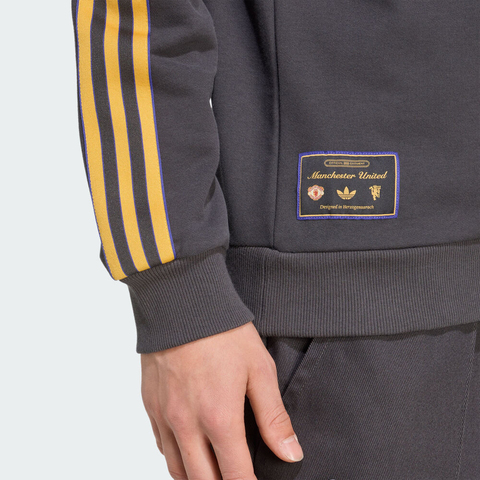 adidas阿迪达斯2025男子MUFC ICON SWT针织无帽卫衣JN2824