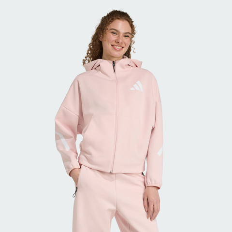 adidas阿迪达斯2025女子W Z.N.E. FZ针织连帽外套KC7905