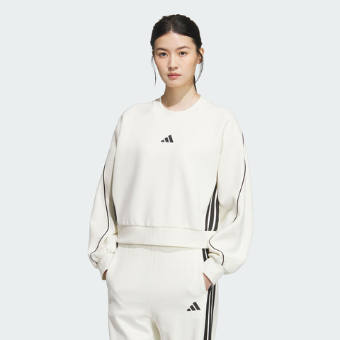 adidas阿迪达斯2025女子STADIUM CREW针织无帽卫衣KB7601