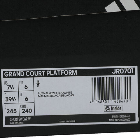 adidas阿迪达斯2025女子GRAND COURT PLATFORMSPW FTW-网球JR0701