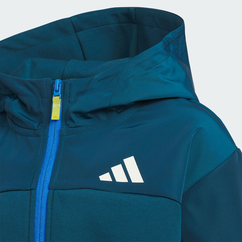 adidas阿迪达斯2025男小童LK KN JKT针织连帽外套KF4951